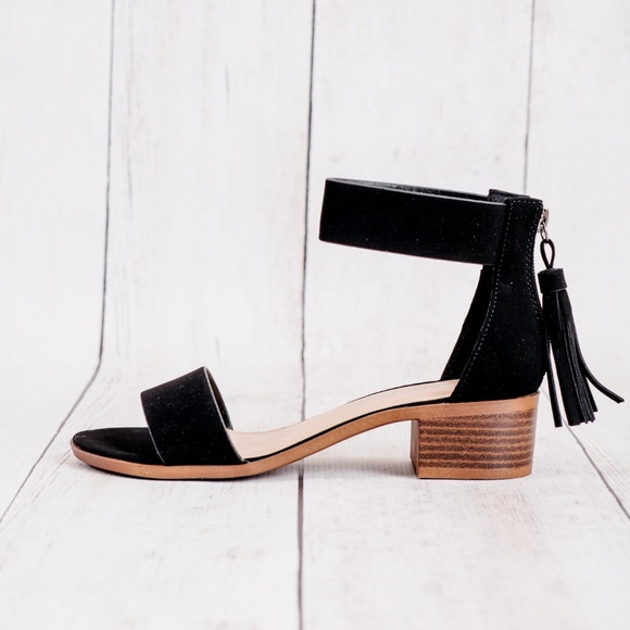 Black Ankle Strap Sandals - Picture 5 of 8